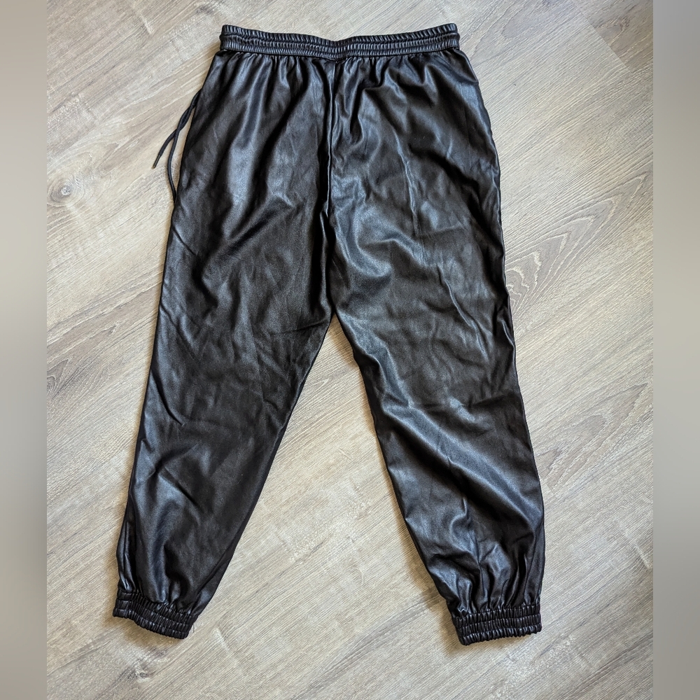 A New Day Faux Leather Joggers Size S - Picture 3 of 6